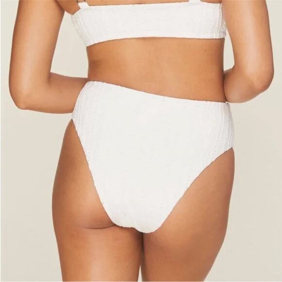 Andie Swim The 90s High Waisted Bottom in Coco‎ Cream Size XL NWT - Picture 2 of 8